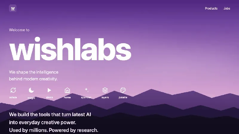 Trae 根据截图实际生成并运行的 Wishlabs 网页